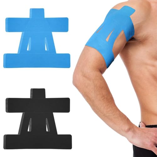 THQAE 8 Pcs kinesio tape, tape sportivo Tape Sportivo le Spalle Pretagliate Kinesiologicinastro Professionale Impermeabile Elastico Fisioterapia Nastro Kinesiologico Adesivo per Il Supporto Muscolare