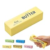 Butter Squishy, Soft Scented Fidget Squishy, Butter Squishy Toy, Cream Scented Butter Squeeze Toy，Slow Rising Butter Stick Stress Relief Toy for Relaxation,Office Desk Decor (Yellow)