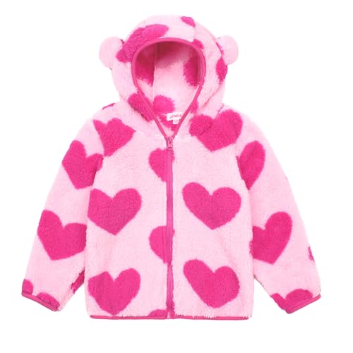 JESKIDS Toddler Girls Boys Fleece Hoody Jacket Zip Up Teddy Coat Warm Winter Outwear