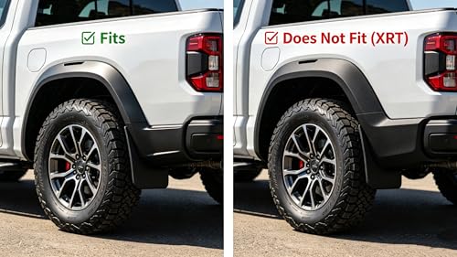 Image of No Drill Mud Flaps Splash Guards Compatible with Hyundai Santa Cruz 2022-2026(Not Fit XRT),OEM Style Textured Black Custom Fit All Weather Exterior Accessories(4PCS)