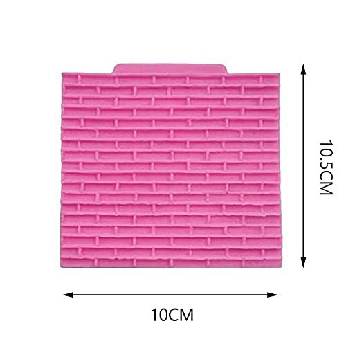 Fondant Molds For Cake Decorating，Brick Wall Texture Design Mold For Chocolate Cupcake Topper Wedding Cake，Silicone Impression Texture Mat Kangsanli (Grid Shape) #TOP3
