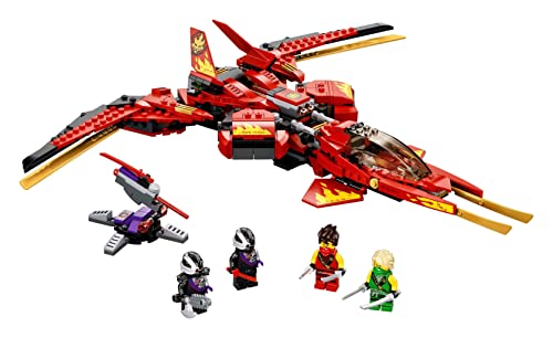 Image of Lego 71704 NINJAGO Legacy Kai Fighter Toy Jet Playset with Nindroid Action Figures,513 Pieces,Multicolor