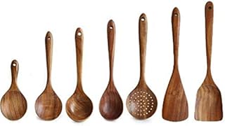 XWOZYDR 7 Pcs Set Rice Spoon, Mixing Spoon, Soup Spoon, Large Soup Spoon
