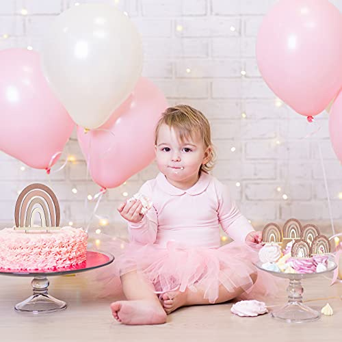 13 Pieces Wooden Boho Rainbow Cake Topper Rainbow Cupcake Toppers Bohemian Party Cake Decoration Set For Birthday Party Decorations Neutral For Boy Girl Rainbow Theme Party Decor #TOP5