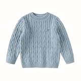 DAVE&BELLA Toddler Girl Cotton Sweater Cable Knit Cashmere...