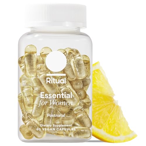 Image of Ritual Postnatal Multivitamin for Women - Key Essential Vitamins and Minerals to Support Mom and Baby Postpartum and Throughout Lactation* - Choline, Omega-3 DHA - Citrus - 60 Capsules - 30 Servings