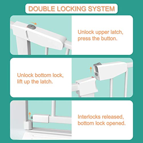 Fairy Baby Narrow Baby Gates For Doorway Stairs Indoor Child Gate For Kid Or Pet Dogs Walk Through Pressure Mounted 25.59"-28.35" #TOP3