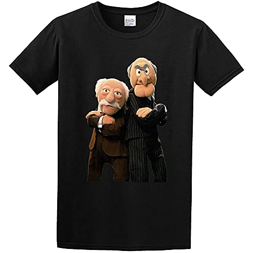 The Muppets Grumpy Old Men Funny Retro Man Statler and Waldorf Graphic Top Printed Shirt Short Sleeve Tee Mens T Shirt Black L Cover