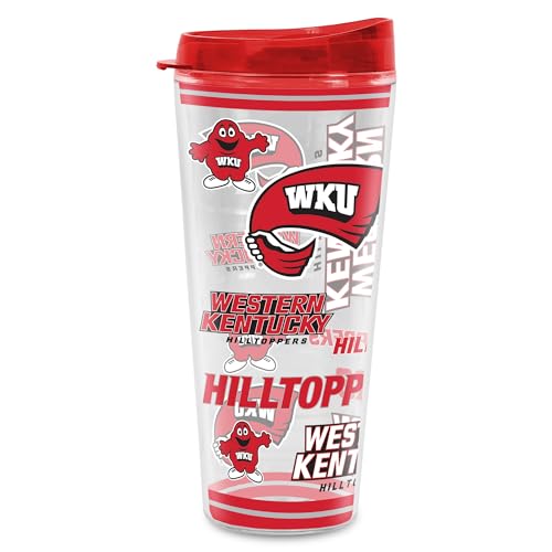 Rico Industries NCAA Western Kentucky Hilltoppers Double Wall 16oz Tritan Tumbler