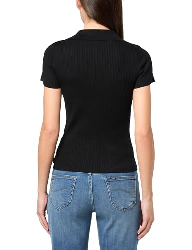 DKNY Women's Soft Ribbed Polo Jeans Sweater2