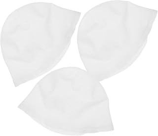 Silicone Hair Highlight Caps for Coloring 3pcs with Crochet Hooks | Reusable Design, Precision Streaking Tool, Home Styling and Salon Use, Protecting Scalp, White