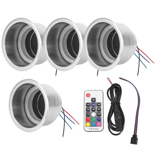 Porte-gobelets LED étanche en acier 304 avec éclairage RVB télécommandé