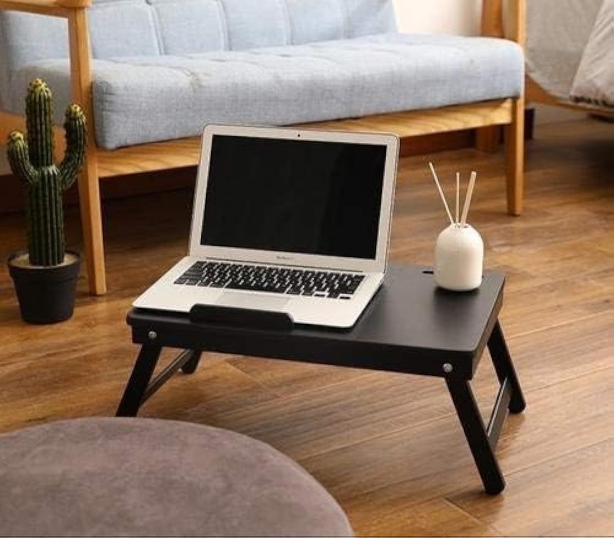 Portable Adjustable Laptop Bed Desk Stand, Foldable Tray
