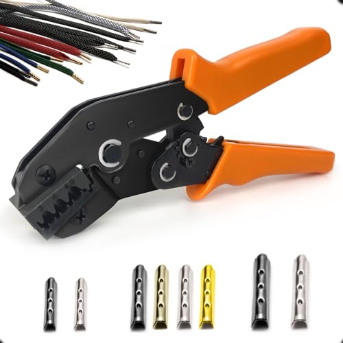 Aglet Crimping Tool, Shoelace Aglets Tool，Aglets For Shoelaces, Repair Shoe Lace Tips Replacement...