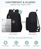 VX VONXURY Kids Backpack, Classical Middle School Bookbag, Lightweight Water Resistant Daypack for Teens Boys Girls (Black) - Image 2