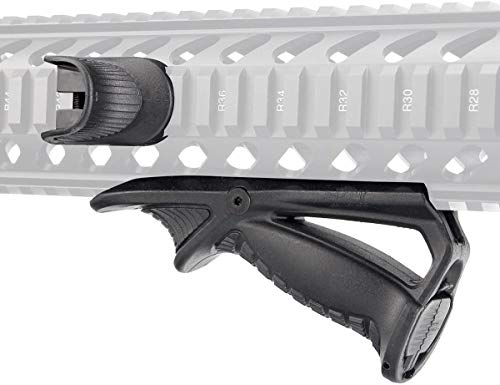 WINFREE Tactical Front Angled Foregrip with Thumb Rest Handguard Hand Stop 20mm Picatinny RAS Rail