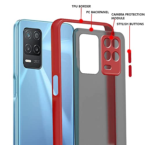 Image of TheGiftKart Back Cover for Realme 9 5G / 8s 5G / 8 5G / Narzo 30 5G (TPU, Poly Carbonate | Red)
