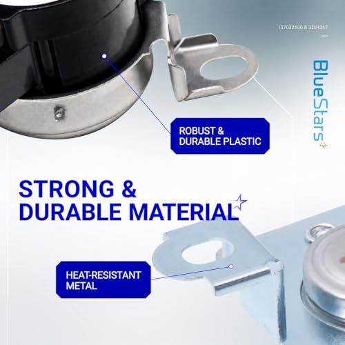 Image of BlueStars 137032600 Thermal Limiter & 3204267 Thermostat | Compatible with Electrolux & Kenmore dryers - Replaces AP4368739, PS2349395, AP2131477.