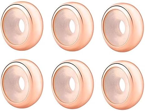 Clip Stopper Charms Sterling Silver Rondelle Spacer Bead Charm Stopper Charm for Pandora Charm Bracelets