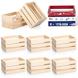 Roowest 12 Pcs Wood Crate Decoration Sets Mini Storage 5' Farmhouse Table Centerpiece Decor Kit for Spring Birthday Wedding Home Decor