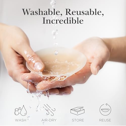 Nippies Nipple Cover - Sticky On Two Sides Adhesive Silicone Reusable Nipple Pasties for Women with Travel Box4