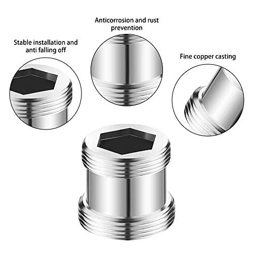 Wasserhahn Adapter M20 auf M22 - Gewindeadapter für Außengewinde M20 und M22, ideal für Luftsprudler und Waschbecken