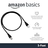 Amazon Basics CAT 6 Gigabit Ethernet Cable - RJ45, Gold-Plated, High-Speed 1Gbps, LAN Network Patch Cord (0.9m/3ft, Black) - Image 2