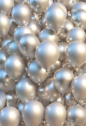 Image of DL Chrome Balloons - 25 Pcs (9 Inch) Silver | Shiny Finish Latex Balloons for Birthday, Wedding, Anniversary, Baby Shower, Party Decoration | Durable Quality, Helium & Air Supported