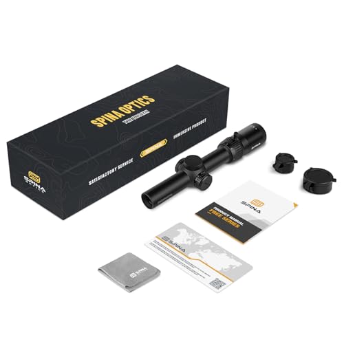 SPINA OPTICS 1-8x24FFP Scope-Wodoodporny IPX6 Podświetlony trawiony BDC&Wind Reticle-5.56/5.45/.308