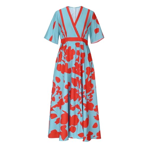 Formal Elegant Dresses for Women Short Sleeve Vneck Lace Maxi Long Dresses Homecoming Dresses Women 20254