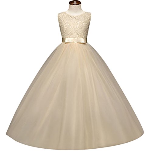 Flower Girl Kid Princess Long Pageant Formal Wedding Bridesmaid Party Maxi Dress3