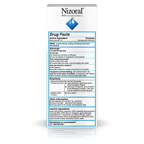 Nizoral A-D Anti-Dandruff Shampoo With Ketoconazole 1%, Dry Itchy Scalp Shampoo For Dandruff Control & Relief, 4 Fl. Oz #TOP3