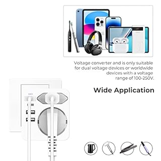 Hoppac Adaptateur Prise Voyage USA,6in1 France vers USA avec 3USB A Et 1USB C（3.4A 17W）,Portable, Multifonctions Prise AméRicaine FrançAis,Type B