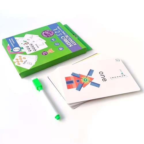 Image of Adora Reusable Wipe and Clean Card Book Activity : Write and Practice Number 1-100 | Includes Marker & 27 Pcs Cards