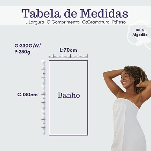 Kit 06 Toalhas de Banho Dubai 70x130cm 100% Algodão 330g/m² P/Pousada - Sortido