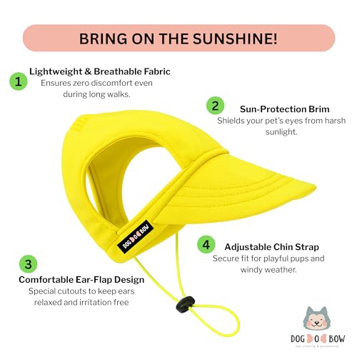 Image of Dog-O-Bow Baseball Cap for Dogs | Soft, Lightweight Cap (Medium)