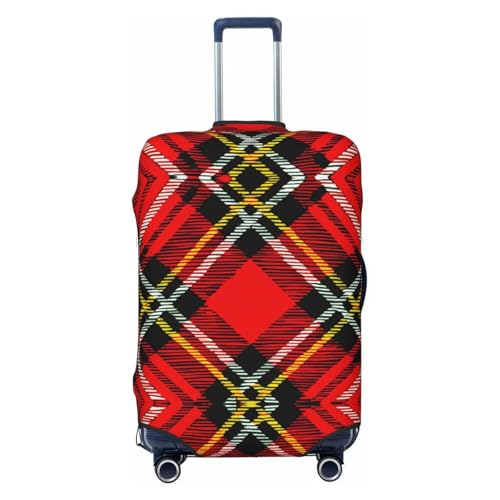 Housse de protection pour valises EdWal L noire et rouge à carreaux lavable