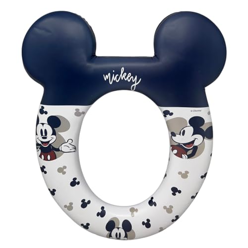 Reductor WC Mickey Mouse para niños asiento ergonómico universal 36 x 31 cm adaptador de agua antideslizante fácil de limpiar a partir de 10 meses
