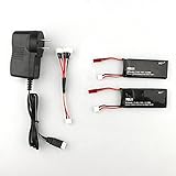 Spare Parts 2PCS 7.4V 15C 610mAh Battery with Charger Set for Hubsan H502S RC Quadcopter
