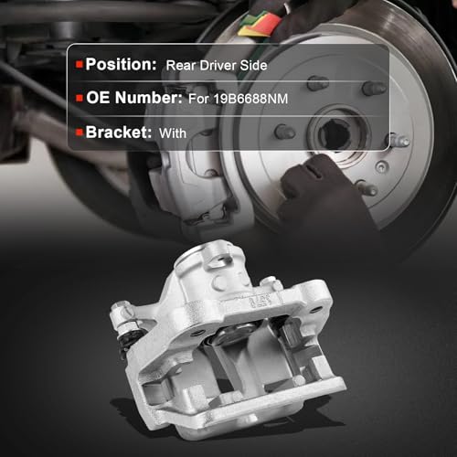 Image of cciyu Rear Left Brake Caliper Assembly w /Bracket 19B6688NM For Volvo For S60 /For S60 Cross Country /For S80 /For V60 /For V60 Cross Country /For XC60 /For XC70