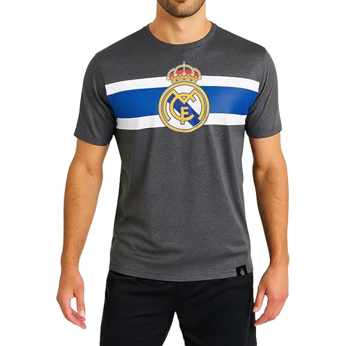 Icon Sports Officially Licensed Real Madrid Soccer T-Shirt – Official Team Jersey Style Short Sleeve Athletic Football Tee – Game Day Activewear for Fans - XLarge