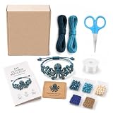 DIY Octopus Beaded Bracelet Making Kit,3D Beaded Animal Kit,Three-Dimensional Beadwork Jewelry Craft Kit with...
