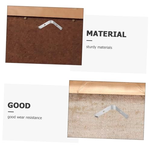 Image of STOBOK 100pcs DIY Picture Framing Tools Large Picture Clips Wall Hanging Picture Frame Brackets Picture Framing Hardware Picture Frame Backing Clips Clamps Small for Silver Aluminum Alloy