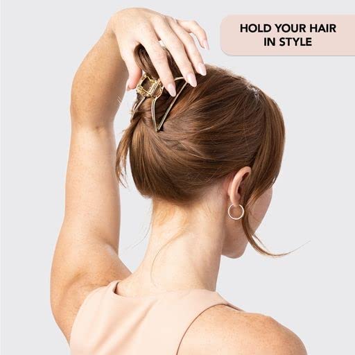 Miniatura 4 de Kitsch Clip de garra de metal de forma abierta grande y lazos de pelo en espiral para mujeres con descuento