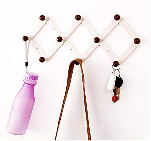 Candyqueen 1Pcs Adhesive Hanging Wall ABS (Plastic) Peg Hooks Wall Rack Hanger for Coat/Keys/Hats/Purse/Bag/Coffee Mugs Home Decor