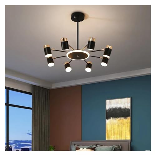 Plafonnier LED design 8 têtes Ø73cm lustre de luxe pour Nordsalon
