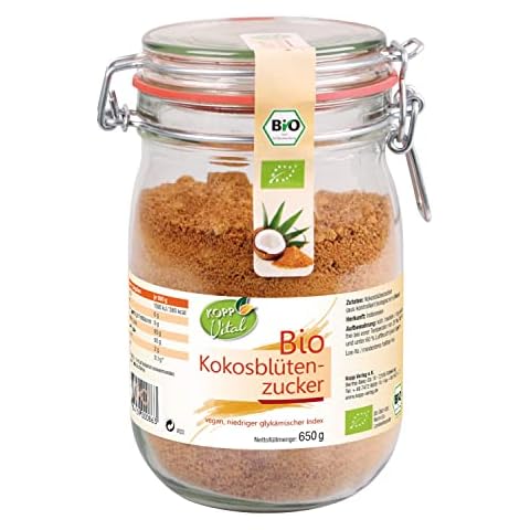 Kopp Vital Bio Kokosblütenzucker im Bügelglas | vegan | 650 g | Kokosblüten | Ohne Gentechnik Cover