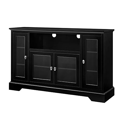 image for Walker Edison Traditional Wood Universal Stand for TV's up to 58