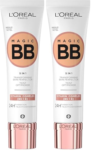 L'OREAL Paris - Bb Cream C'est Magic - Crema Bb, Tono 04 Medio, Ultraligera, Infusionada Con Ingredientes Es, Extracto De Higo, Pro-vitamina B5 Y Vitamina E, Spf 20, Natural, 30 Mililitro