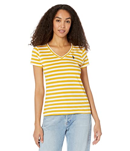 Tee-shirt col v rayé anti-déformation pour homme taille L